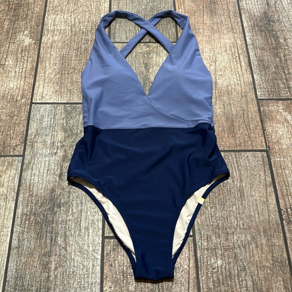 SummerSalt Women’s Sz 4‎ Two Tone Deep Dive One Piece Swimsuit